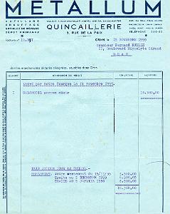 FACTURE METALLUM 1955